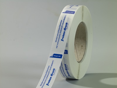Froben Druck Produkte: Closure labels from a roll