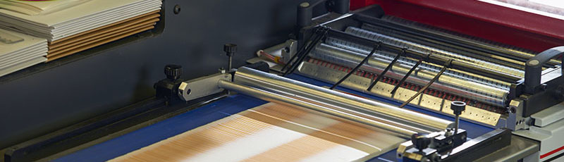 Printing machine for adhesive sheet labels.