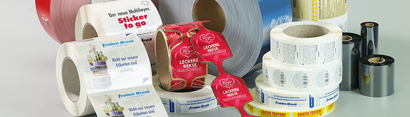Examples of adhesive roll labels
